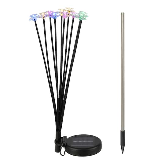 Multicolor LED Solar Flower Lights Set by Ashland®